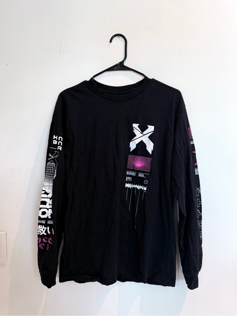 Excision Graph Long-Sleeve T with Pink Accents